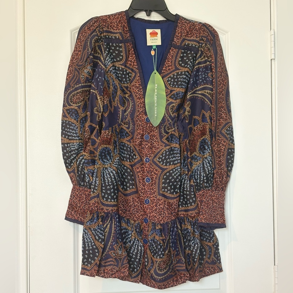 FARM Rio Multicolor Paisley Long Sleeve Dress - Picture 5 of 9